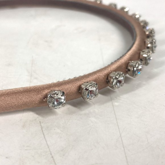 Miu Miu MIU Pearl Hair Accessory Headband Hairband Velour Women's Black - Picture 5 of 10